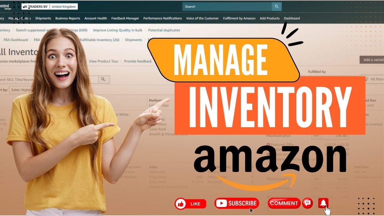 Amazon Seller Central Manage Inventory  Overview | Product  | Product Quality |  Amazon New Seller
