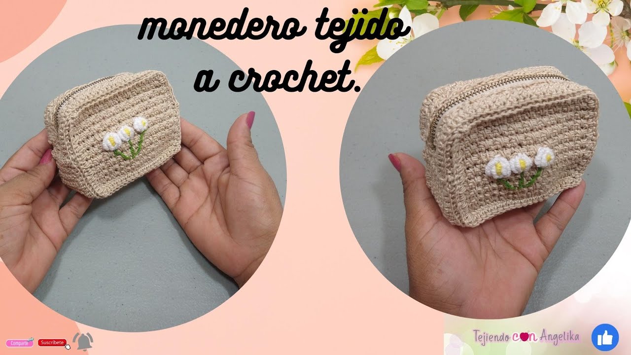 Monedero tejido a crochet. #crochet #tejido #fácil #moda