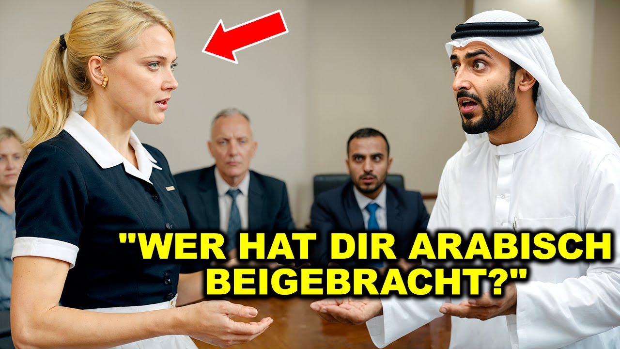 Der Milliardär sprach Arabisch… und nur das Dienstmädchen antwortete – alle verstummten.
