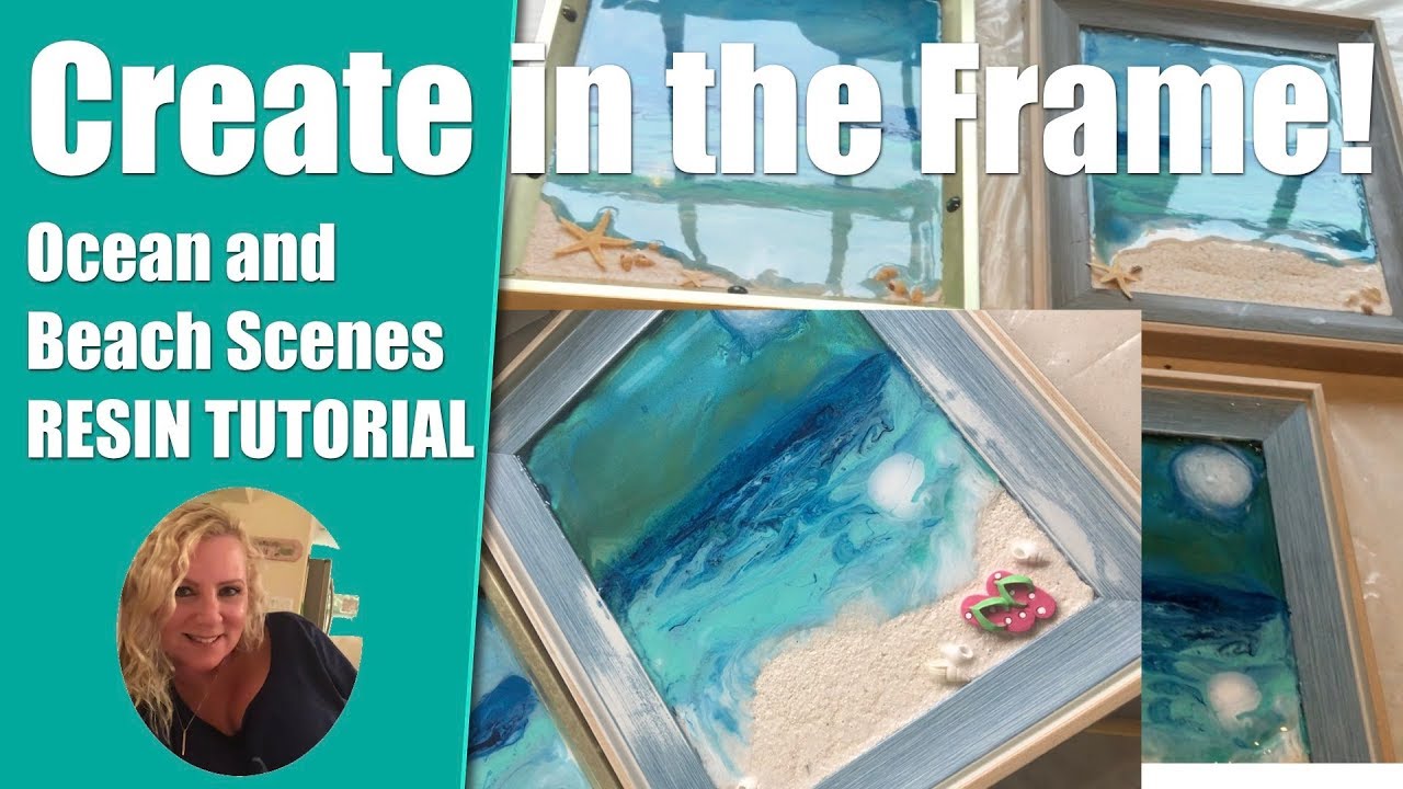 (48) Create A Resin Beach and Ocean in a Frame! (some time lapse)