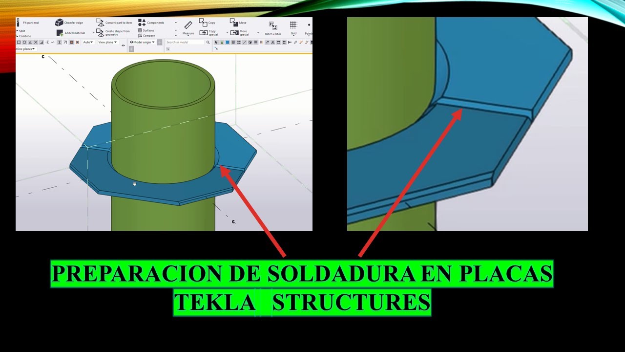 TEKLA Structures 2024/// Preparaciones de Soldaduras en Placas // API RP