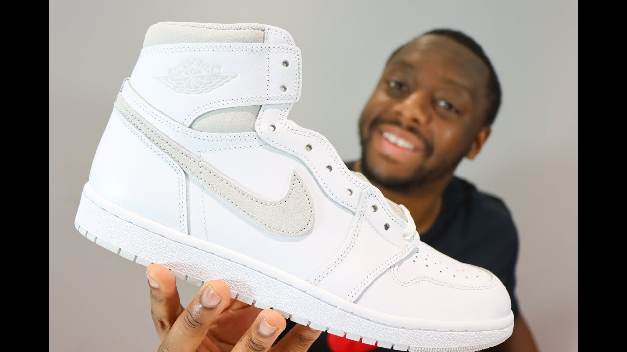 Air Jordan 1 Hi 85 White Neutral Grey On Feet Sneaker Review - QuickSchopes 135 Schopes - BQ4422 100