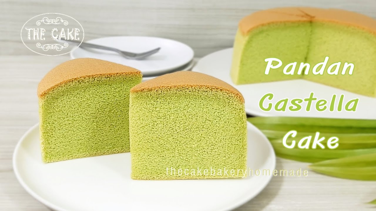 Pandan Castella Cake Recipe | Jiggly and Fluffy/เค้กไข่ไต้หวันใบเตย นุ่ม เด้ง ละลายในปาก:By The Cake