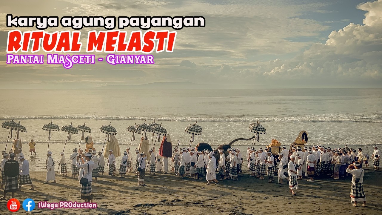 Puluhan Pelawatan & Masyarakat Payangan Tumpang Ruah Mengikuti Ritual Melasti di Pantai Masceti