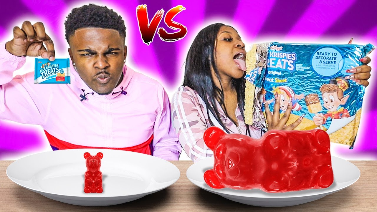 GIANT CANDY VS TINY CANDY CHALLENGE!