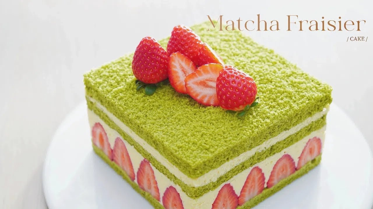 Matcha fraisier |抹茶草莓蛋糕
