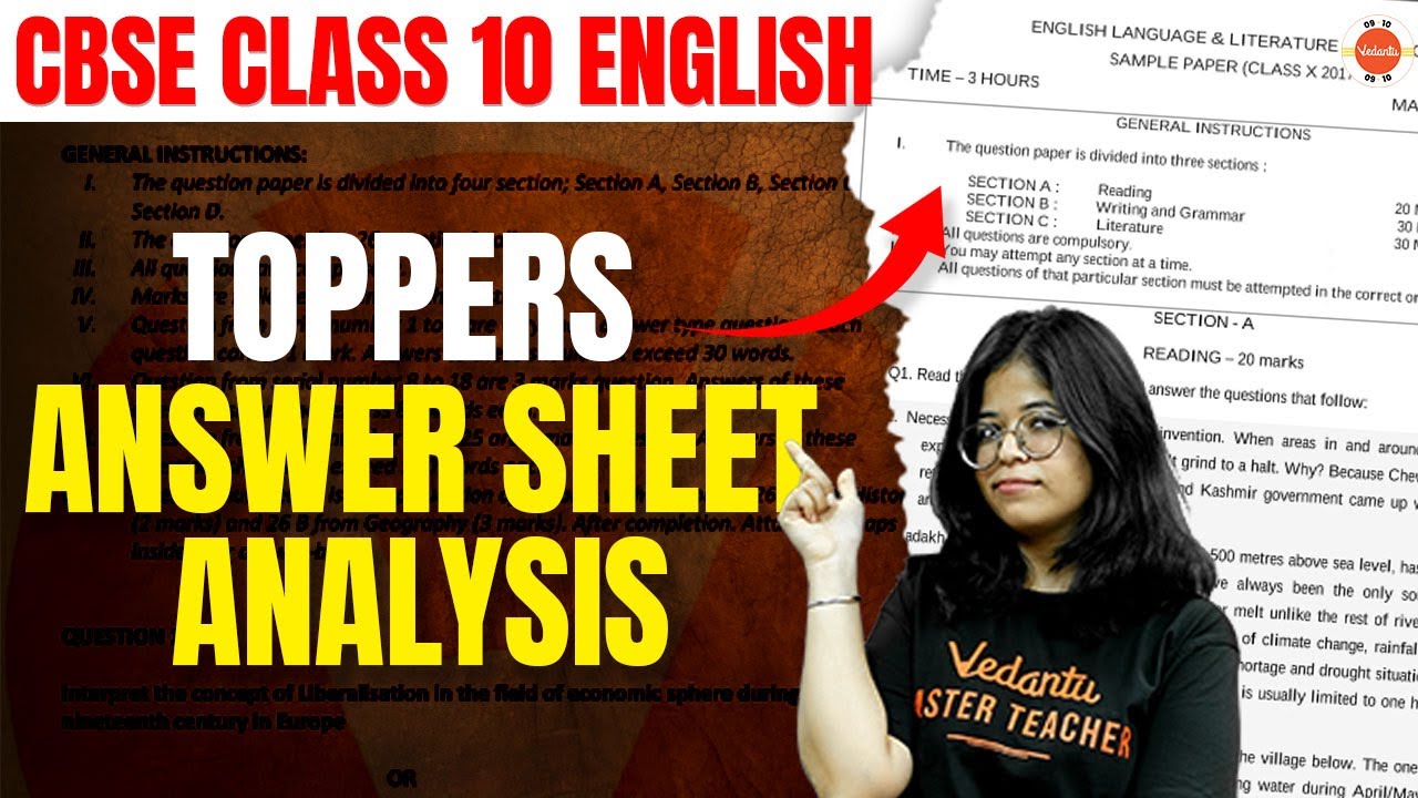 CBSE Class 10 English Topper&rsquo;s Answer Sheet Analysis | Answers Like A Topper