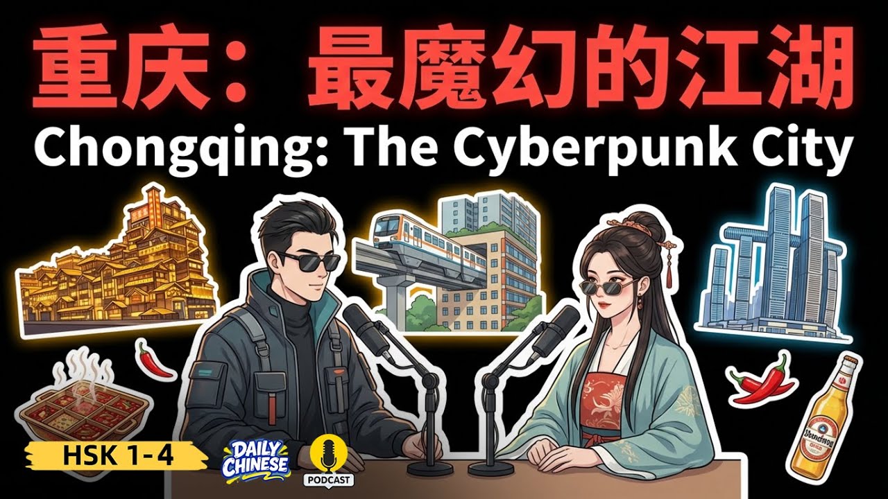 Chongqing：The Cyberpunk City 丨重庆：最魔幻的江湖丨HSK 1—4