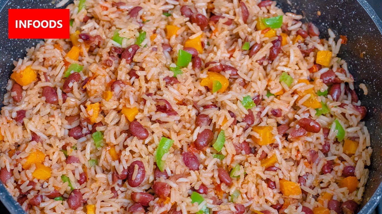One Pot Rice and Beans Recipe | How to Cook Rice and Beans | Simple Rice and Beans Recipe | Infoods