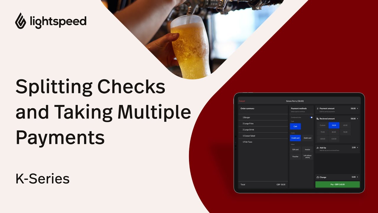 Splitting Checks and Taking Multiple Payments - Getting Started