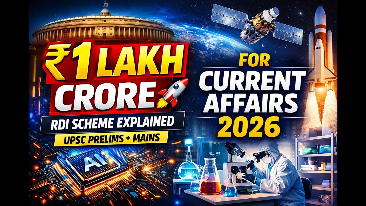 👉 RDI Scheme 2026 Explained |₹1 Lakh Crore Boost for Innovation |Economics Current Affairs for UPSC