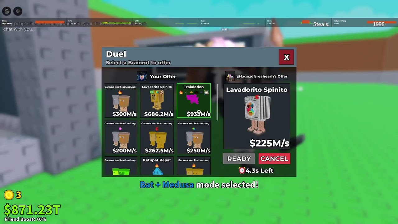 Trading/dueling in sab