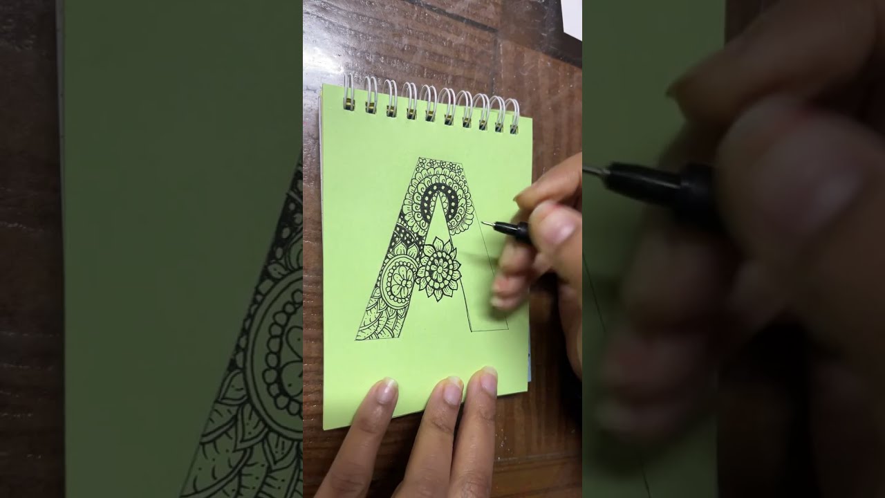Alphabet art day 1 - SwarnimaART💚 is live #fyp #shorts #art