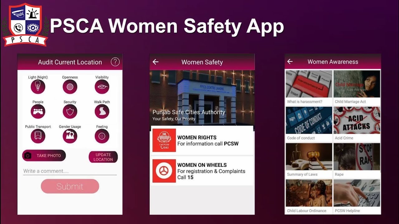 Punjab Safe City Authority (PSCA) - Women Safety App