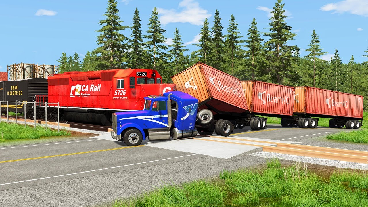 TRUCKS VS TRAINS | BeamNG Drive
