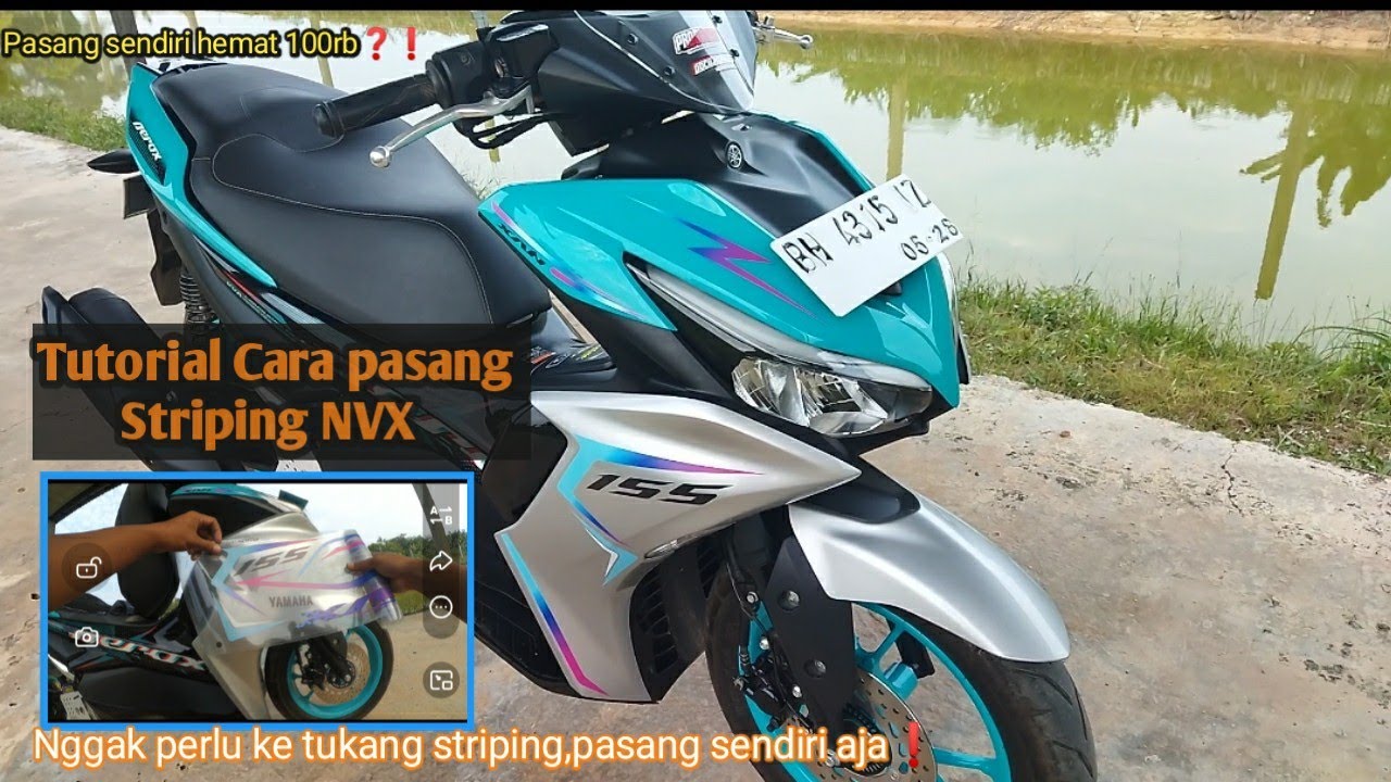 Tutorial Pasang Striping Transparan NVX  Aerox New, Plus Unboxing Striping NVX Aerox dari Onlineshop