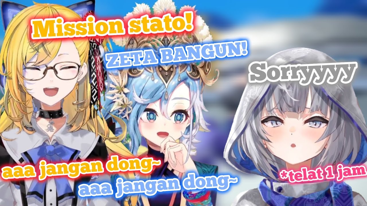 Kocaknya Zeta telat dateng waktu collab Anniv ela sampe diledekin Kobo & Kaela [Hololive ID Clips]