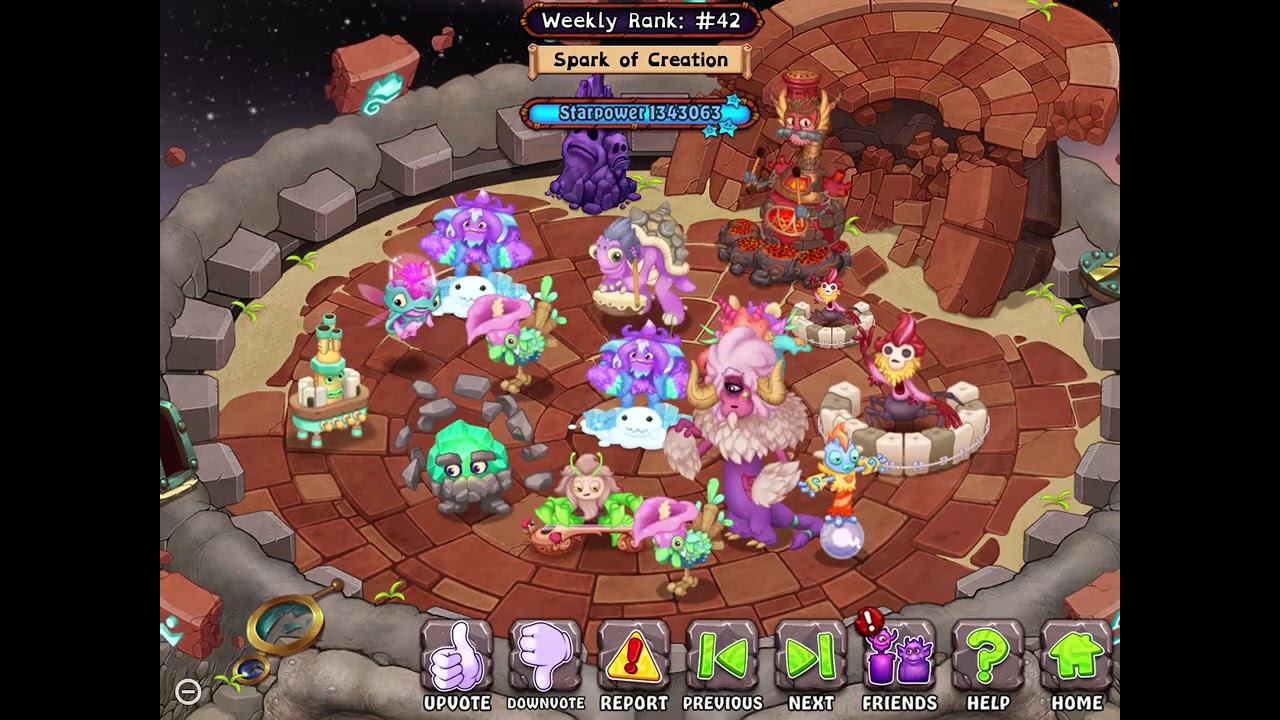 Playing my singing monster 
