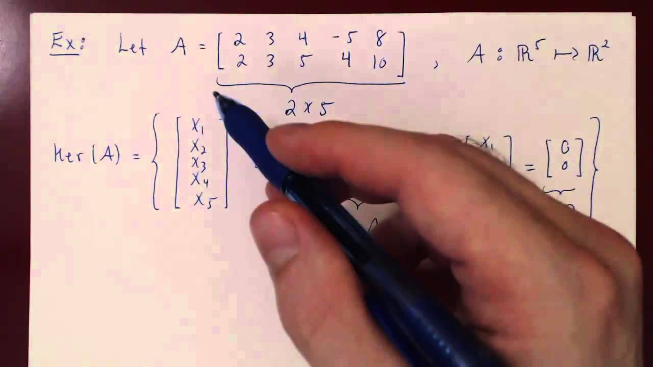 Basis, Dimension, Kernel and Image