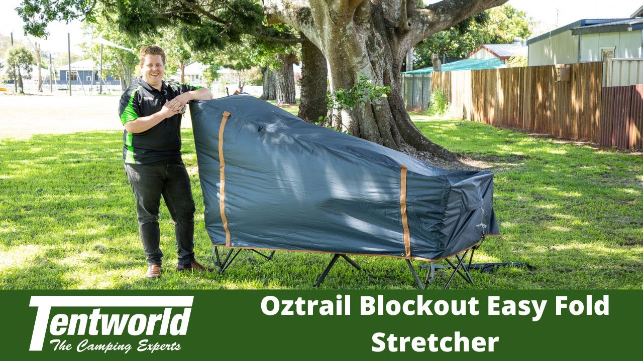 Check out the new OZtrail Blockout Easy Fold Stretcher Tent Single!