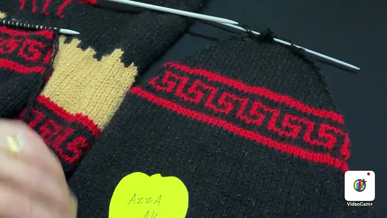 شغل الكم لبلوزة الجاكار الايرلندي/kniting sleeve