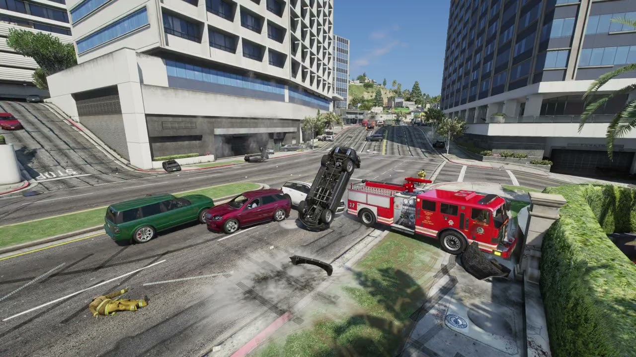 GTAV: Insane Rampage Through Los Santos (Massive Destruction!)