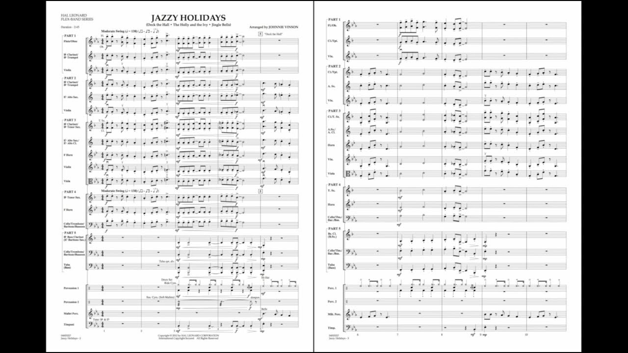 Jazzy Holidays arranged by Johnnie Vinson