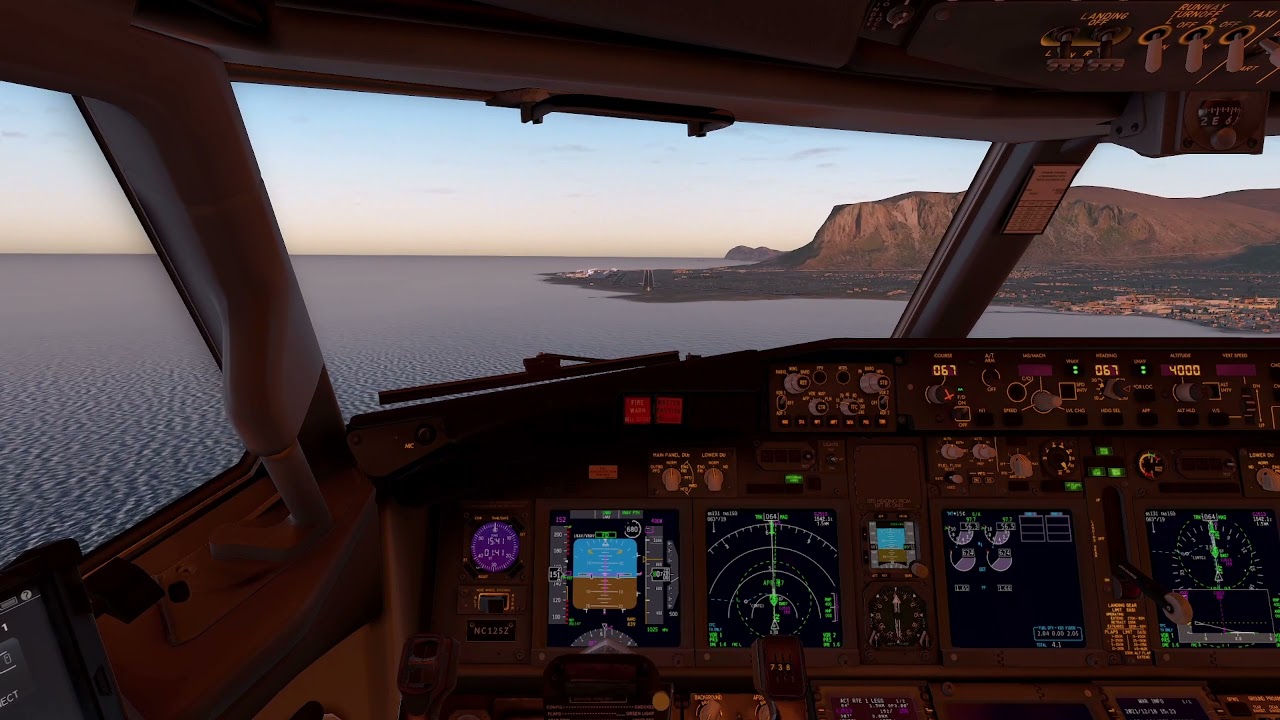 X-Plane 11 | xEnviro 1.16 | TrackIR5 | Evening RNP Approach in Palermo / LICJ |  ZIBO 738
