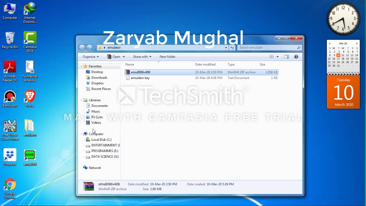 How to install the emulator 8086 and register the emulator 8086 for Assembly Language