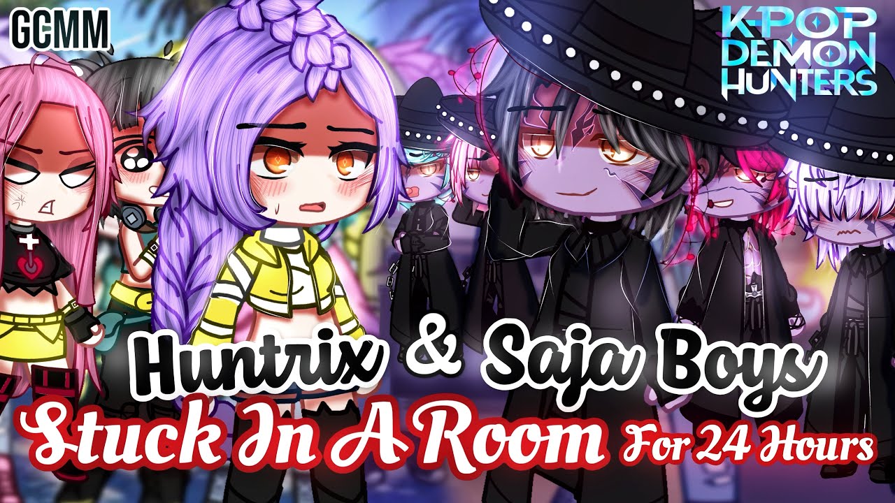 HUNTRIX i SAJA Boys utknęli w pokoju na 24 godziny | KPOP Demon Hunters | GLMM / GCMM | Gacha Club