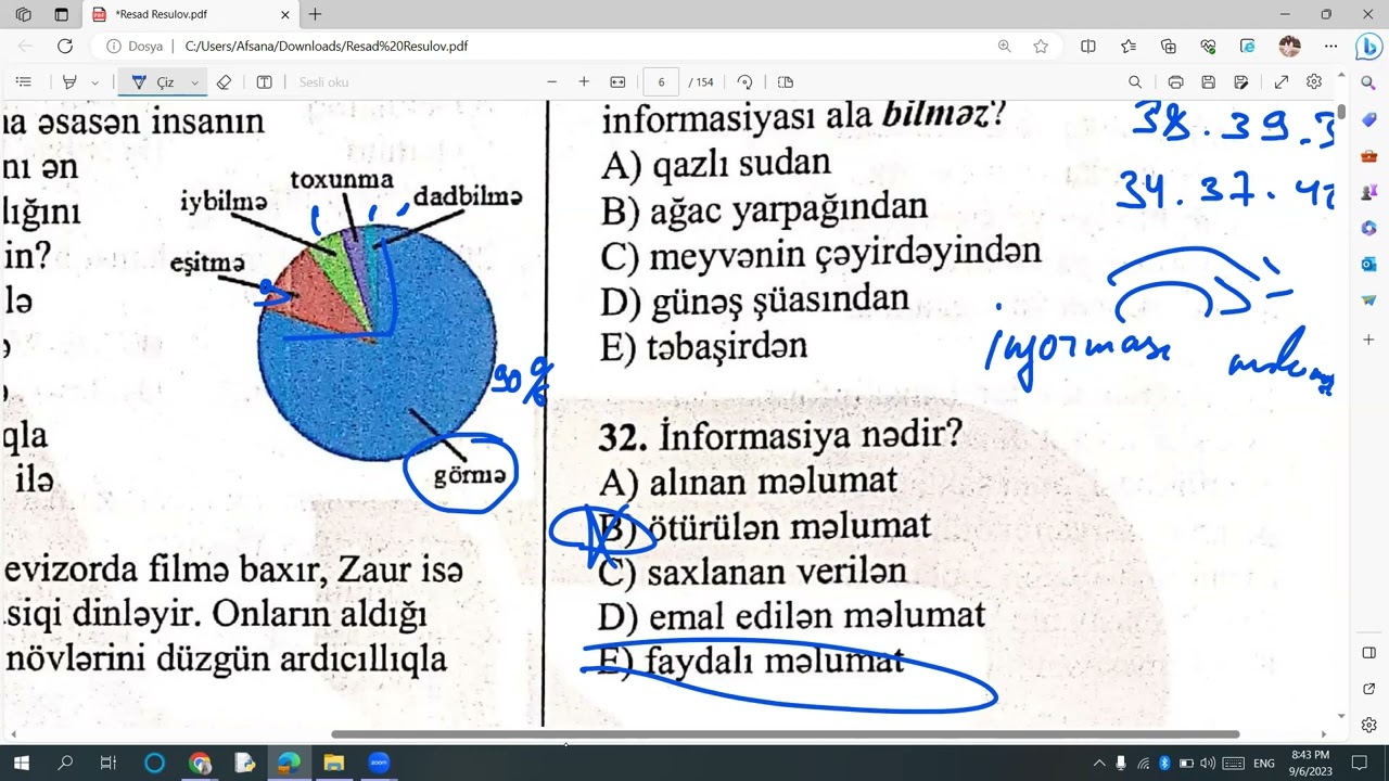 Informasiya və informasiya prosesləri-Rəşad Rəsulov izah