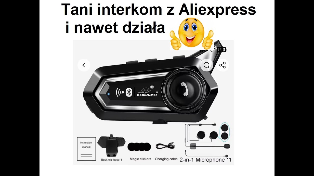 Tani interkom BT31 z AliExpress [2025]
