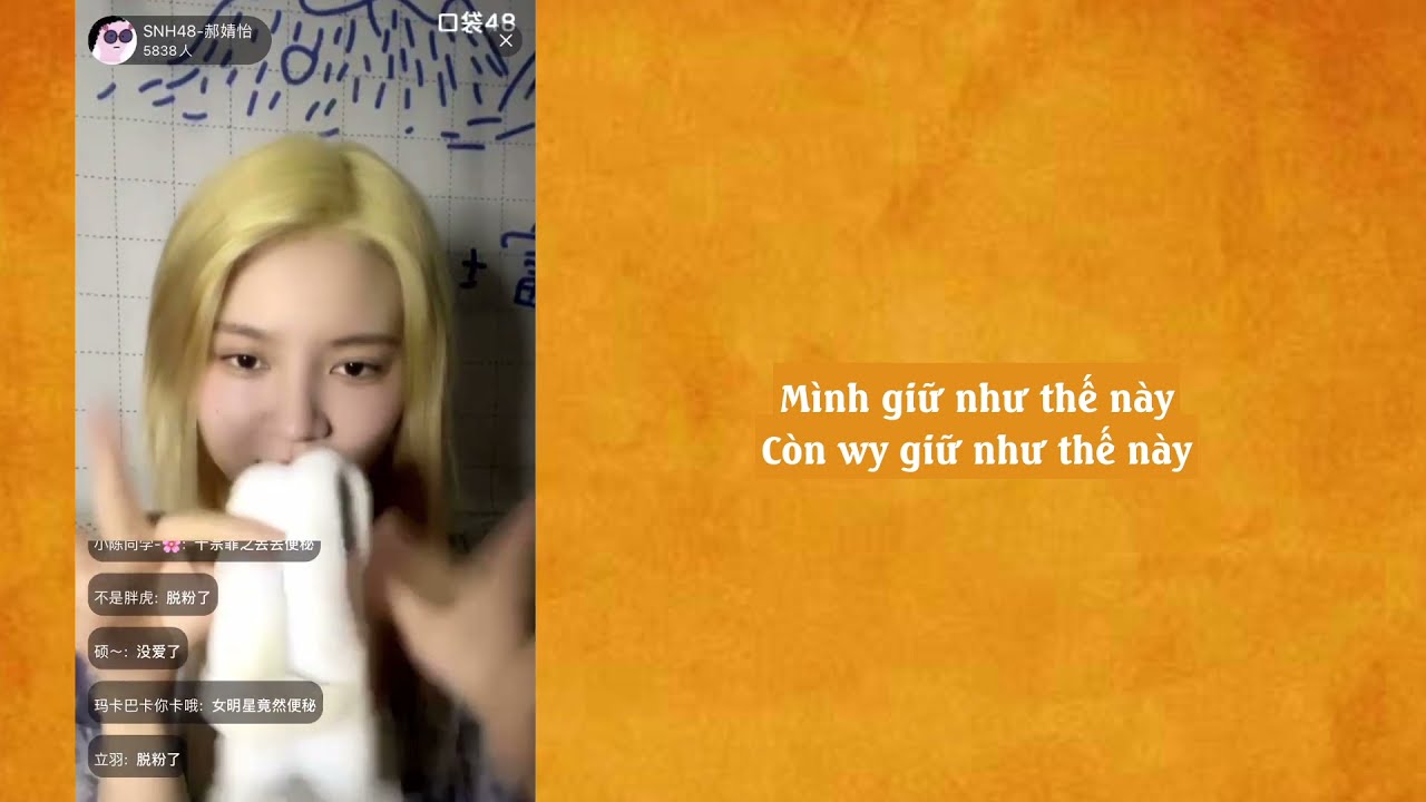 [SNH48] [Vietsub] Hình ảnh ba cô idol vừa zhibo chạy KPI vừa dọn về sinh cho mèo