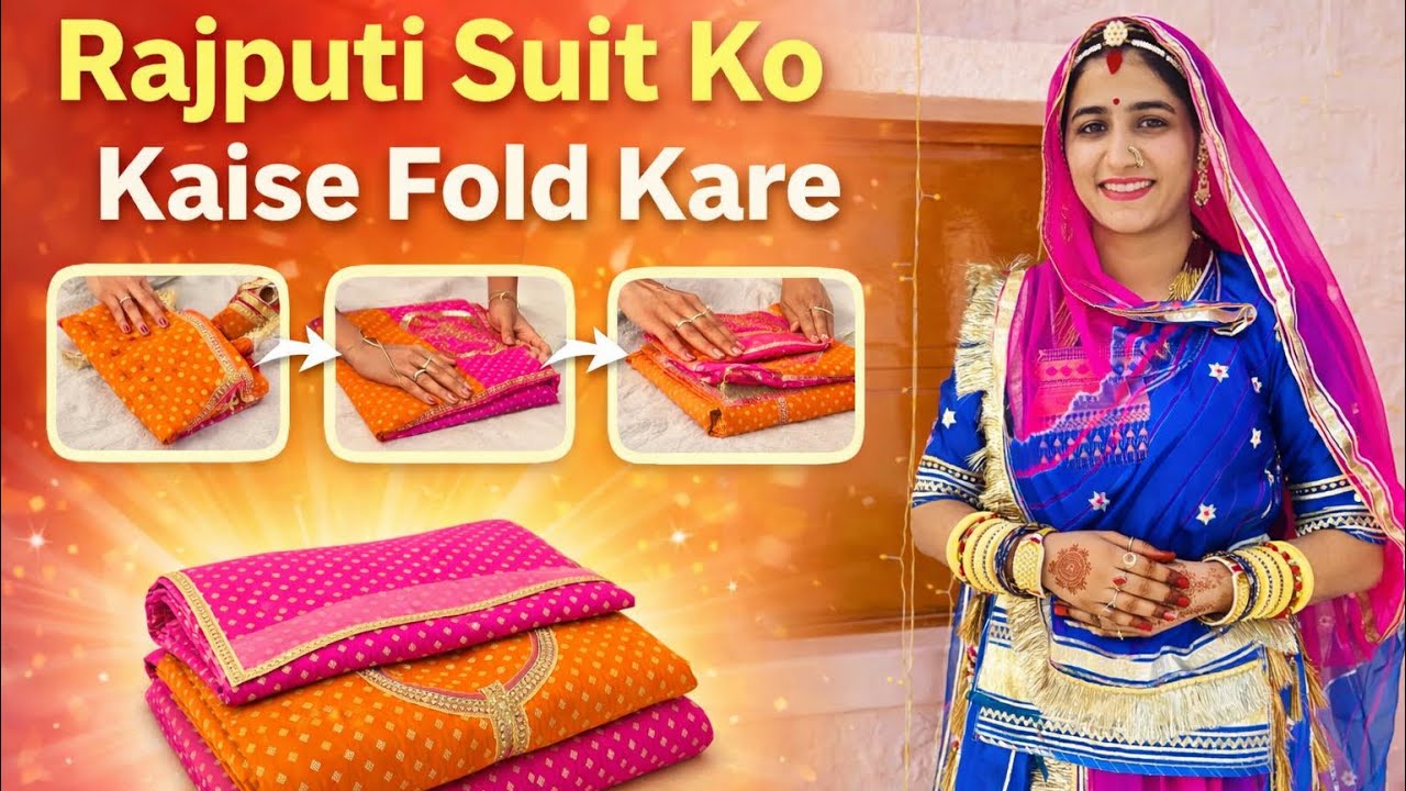 👑 Rajputi Suit Ko Perfect Fold Kaise Kare?#dailyvlog#udaipurvlog