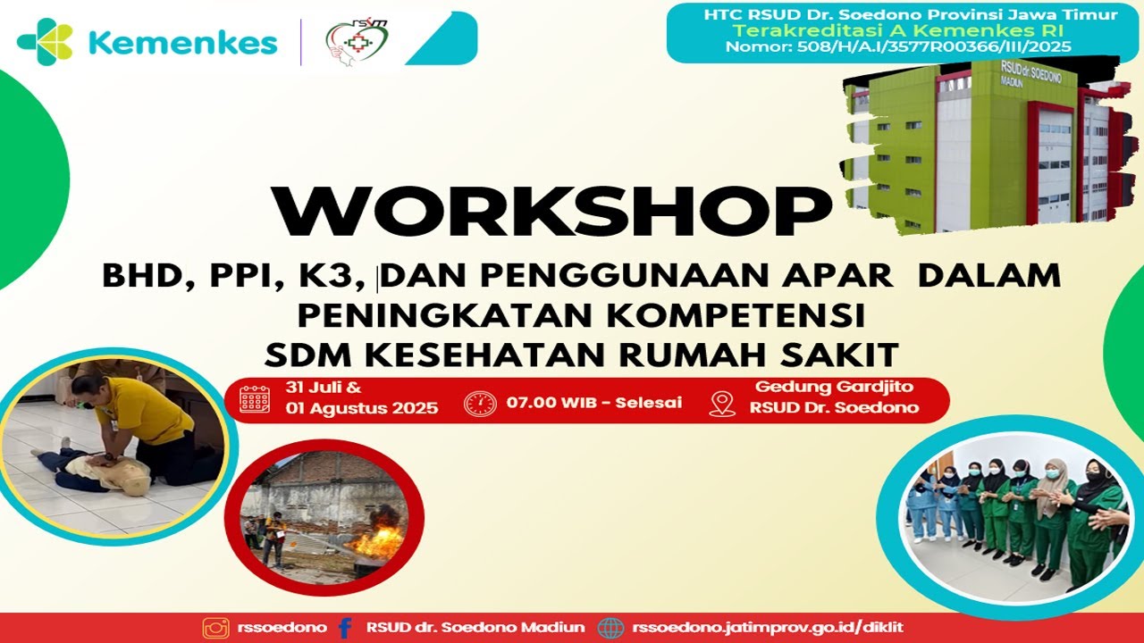 PELATIHAN BHD, APAR, PPI - RSUD dr. SOEDONO PROVINSI JAWA TIMUR