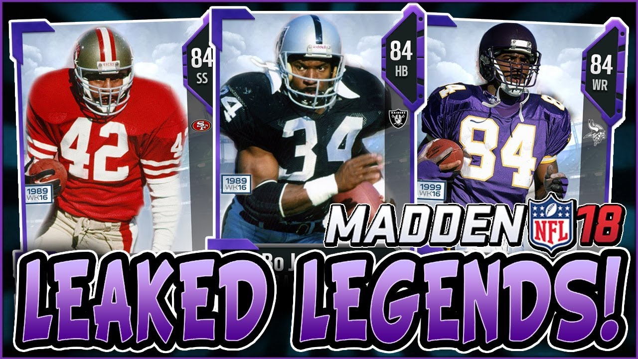 LEAKED MUT 18 LEGENDS! | BO JACKSON, RANDY MOSS, RONNIE LOTT GOAT SQUAD LEGENDS! | MUT 18 LEGENDS
