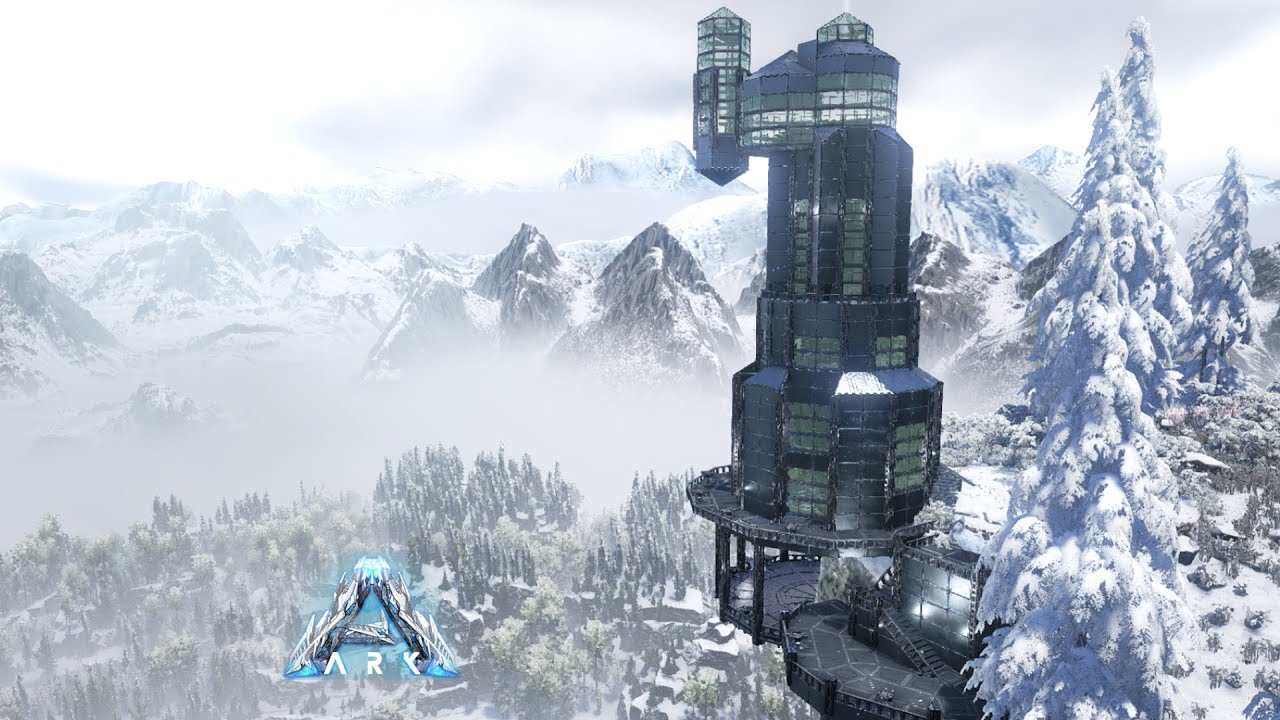 ARK: Genesis - Arctic Cliffside Tek Tower (Speed Build)