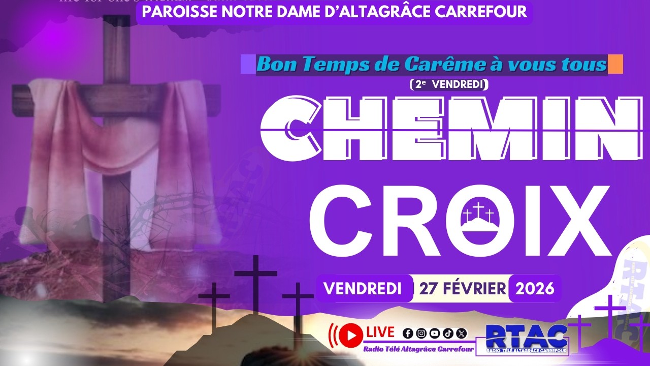MERCREDI 27 FÉVRIER 2026 | Chemin de la Croix | 3h:30 pm