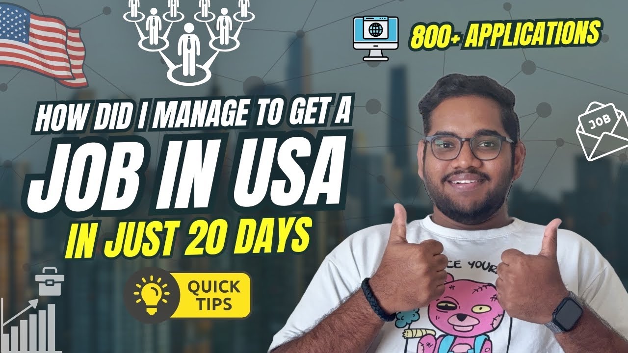How I Got My First Job in the USA 🇺🇸 | 1000+ Applications & What I Did ! 📊👨&zwj;💻
