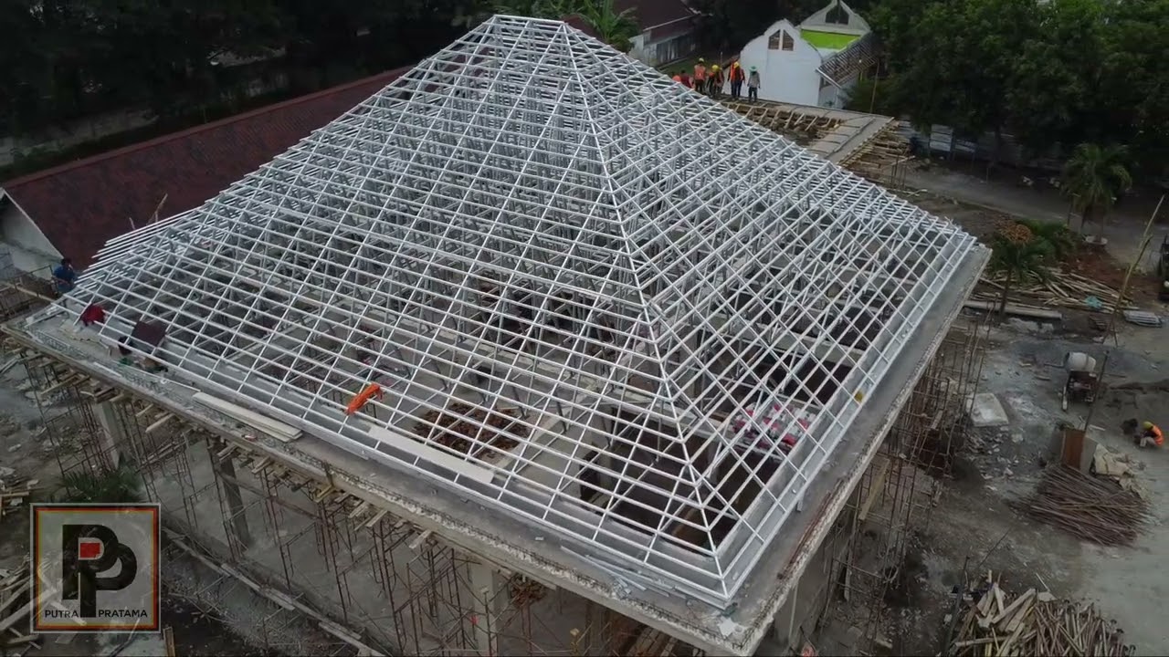 pemasangan atap baja ringan pendopo