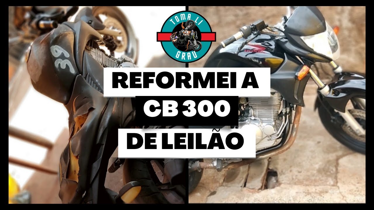 REFORMA da CB300 de leilão [antes e depois] 🔴