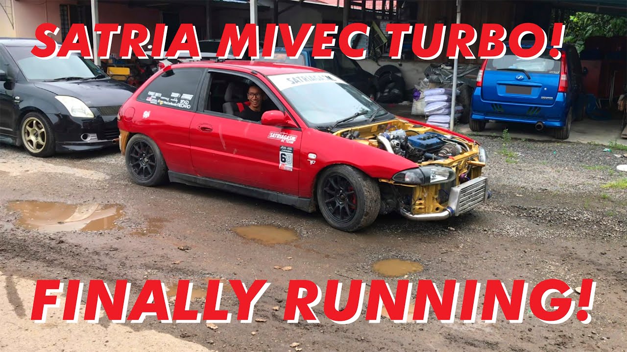 PROTON SATRIA 4G93 MIVEC TURBO AR70 GT35 FINALLY RUNNING!