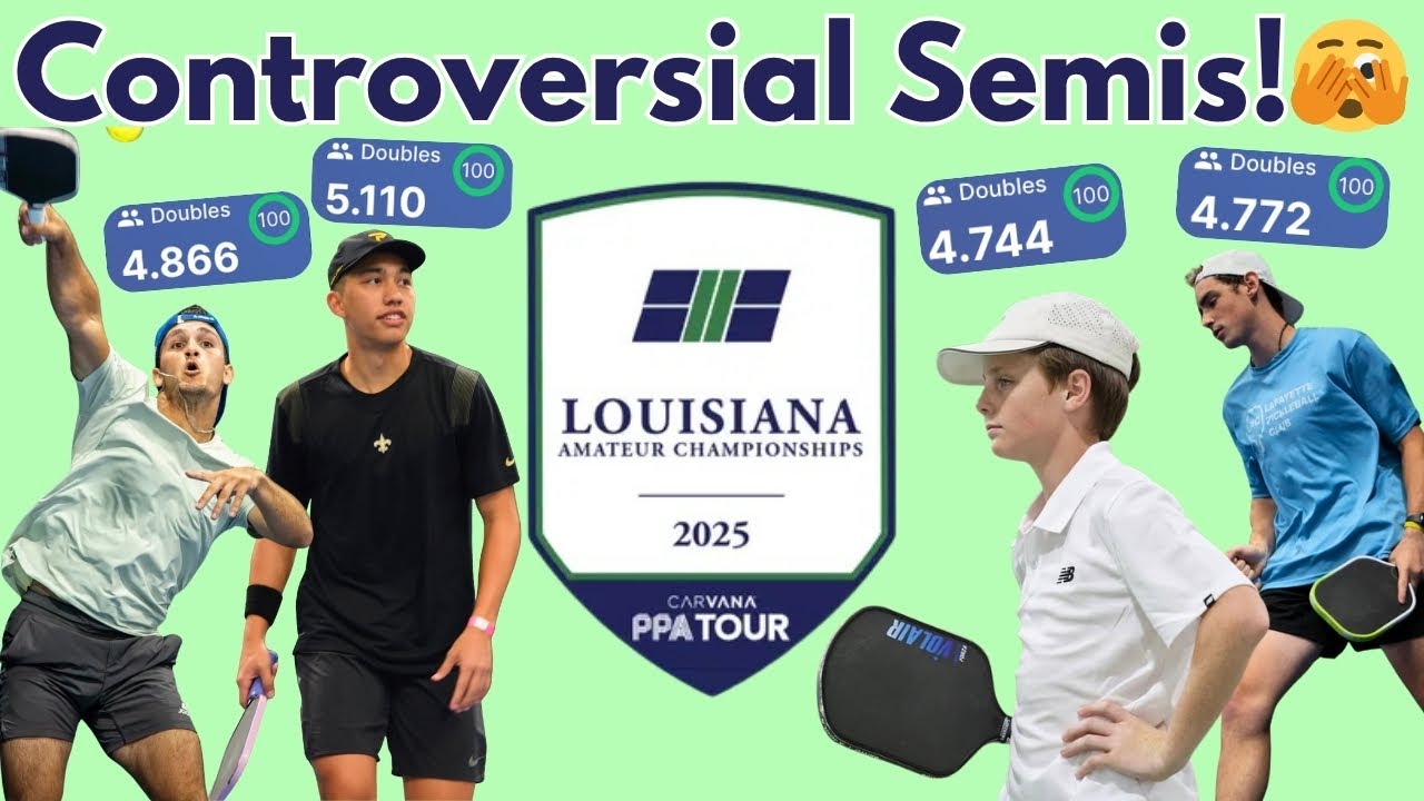 HEATED SEMIFINALS MATCHUP! | 5.0+ | Pip/AJ vs Austin/Jack | LA Amateur Pickleball Championship