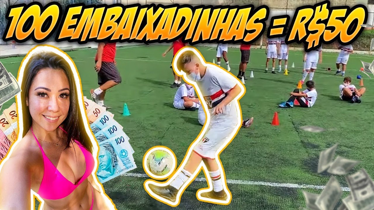 50 REAIS PRA QUEM FIZER 100 EMBAIXADINHAS com ESCOLINHA do SPFC!!
