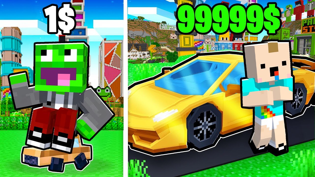AUTO za 1$ vs 999999999 w MINECRAFT!