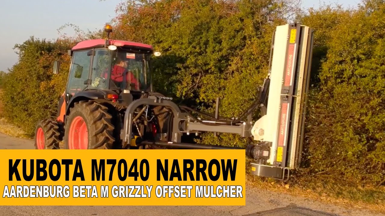Aardenburg Beta M Grizzly offset mulcher - Kubota M7040 Narrow tractor
