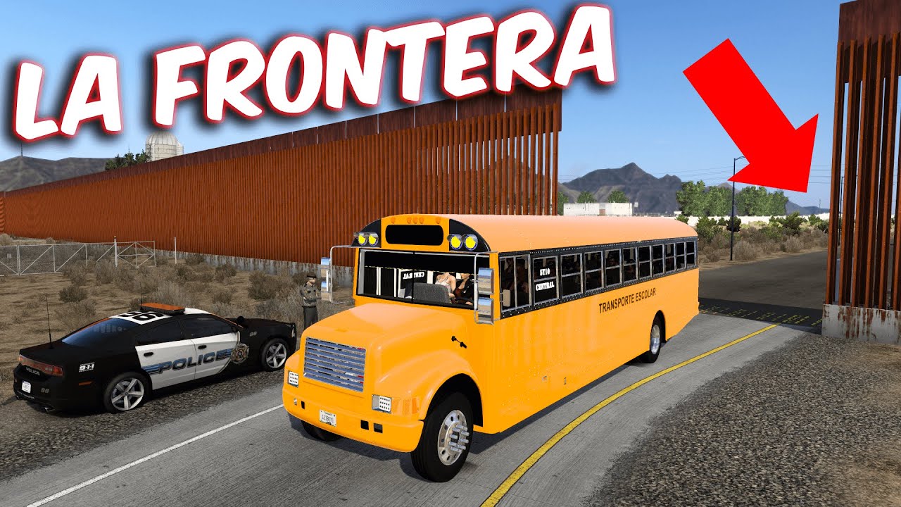 Autobús Escolar Cruzando La Frontera México - Estados Unidos International 4700 ATS Crackex