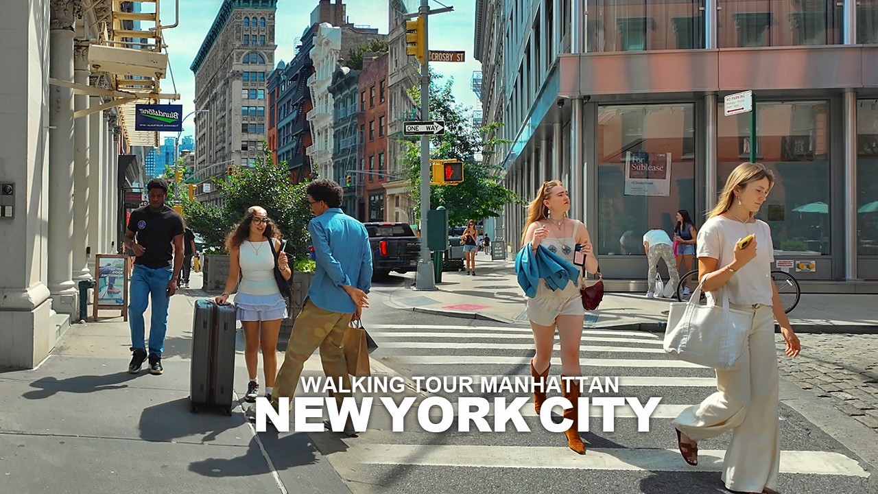 NEW YORK CITY WALKING TOUR MANHATTAN Upper West Side, Broadway, 5th Avenue, Central Park, SoHo, 4K