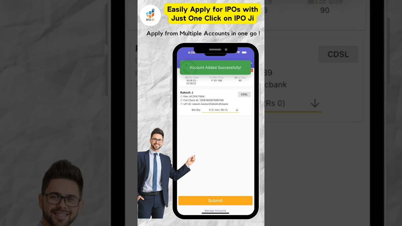 Effortless IPO Application: Apply IPO in a Single Click from Multiple Accounts with IPO Ji App