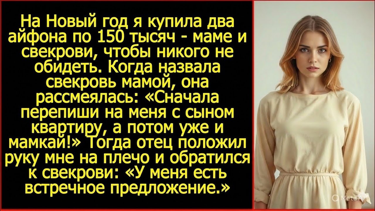 Сначала перепиши на меня с сыном квартиру, а потом уже и мамой называй! Выдала свекровь.